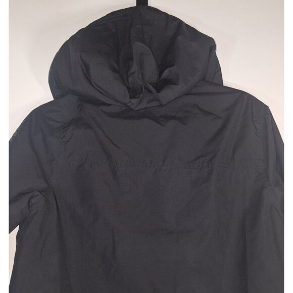Abercrombie Mens Hooded Lined Cloth Jacket Size Small Black Hook & Latch Sleeves - Picture 13 of 15